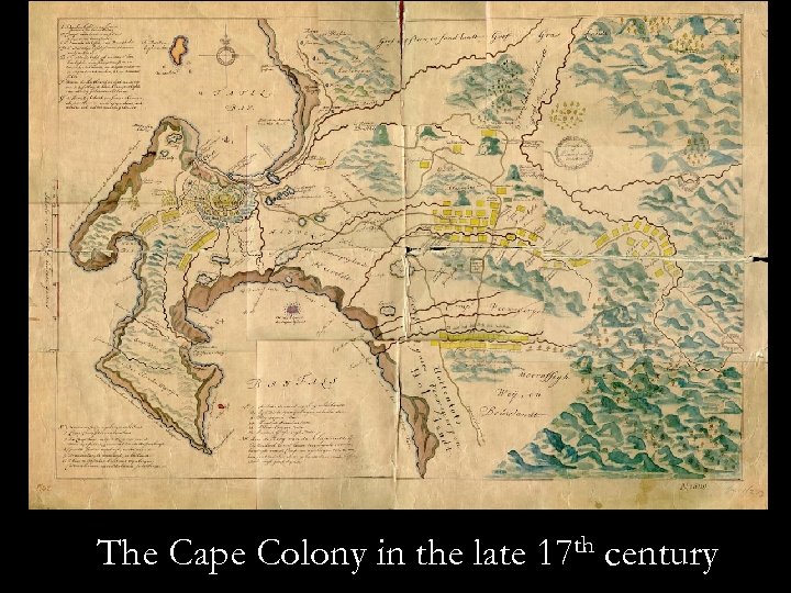 The Cape Colony in the late 17 th century 