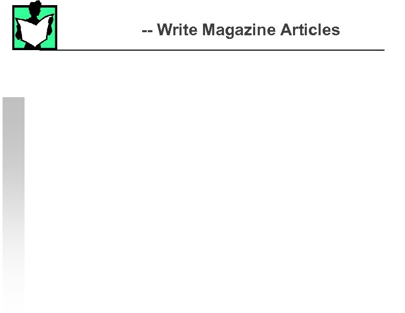 -- Write Magazine Articles 
