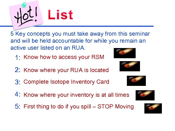 5 Key concepts you must take away from this seminar and will be held