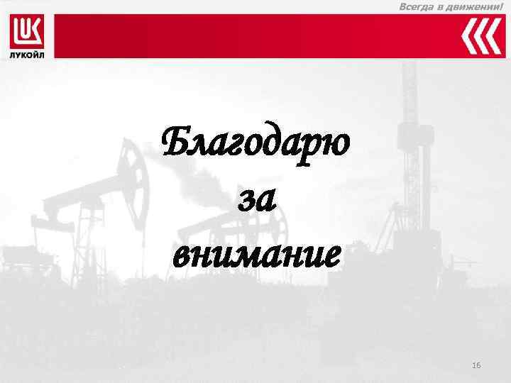 Благодарю за внимание 16 
