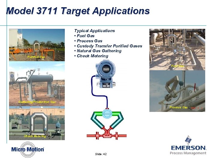 Model 3711 Target Applications Purified Gas Typical Applications • Fuel Gas • Process Gas