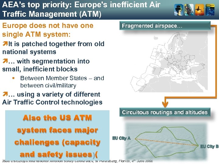 AEA’s top priority: Europe's inefficient Air Traffic Management (ATM) Europe does not have one