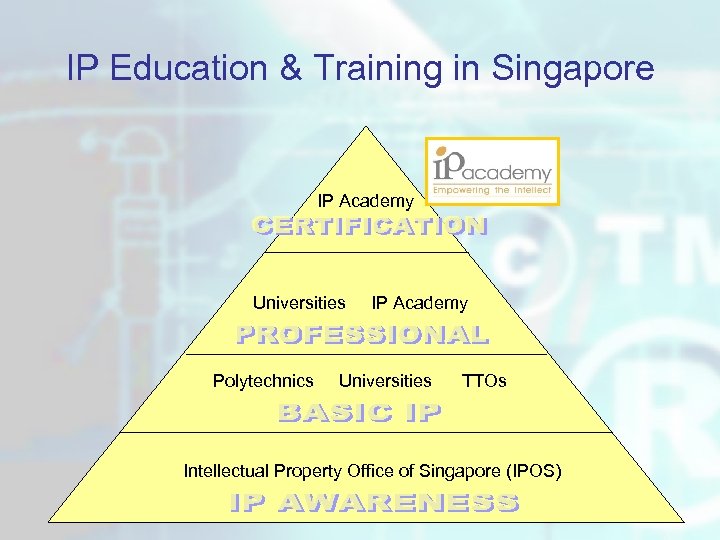 IP Education & Training in Singapore IP Academy Universities Polytechnics IP Academy Universities TTOs