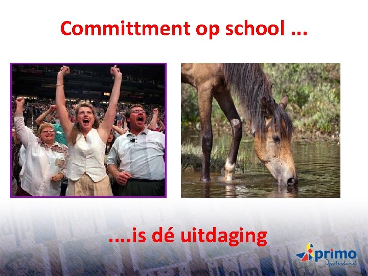 Committment op school. . . . is dé uitdaging 14 