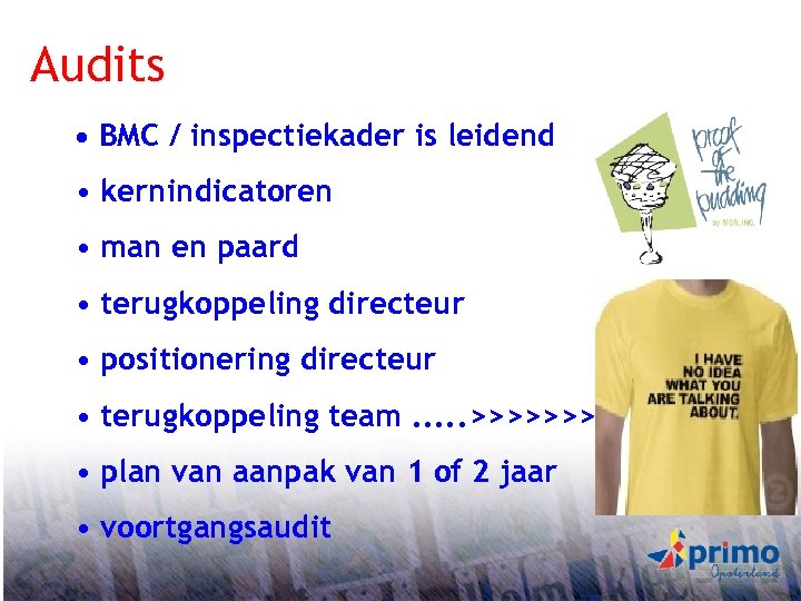 Audits • BMC / inspectiekader is leidend • kernindicatoren • man en paard •