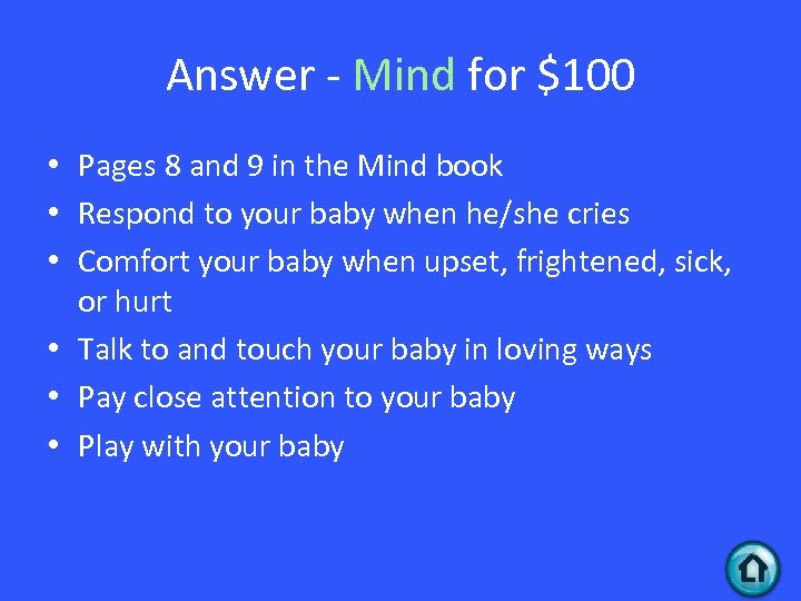 Answer - Mind for $100 • Pages 8 and 9 in the Mind book