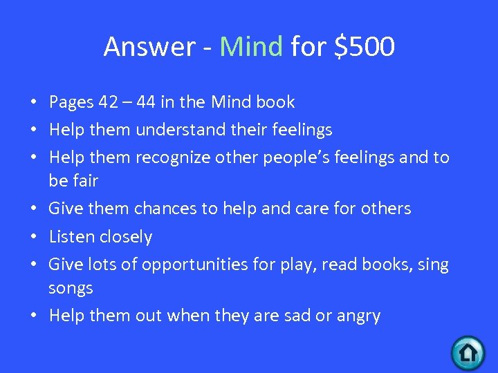 Answer - Mind for $500 • Pages 42 – 44 in the Mind book
