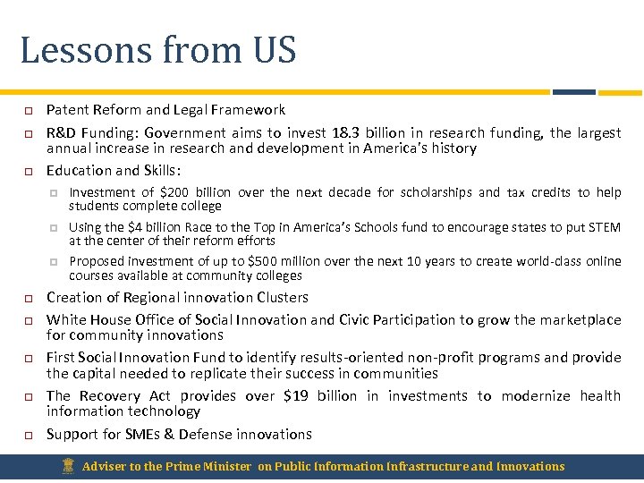 Lessons from US Patent Reform and Legal Framework R&D Funding: Government aims to invest