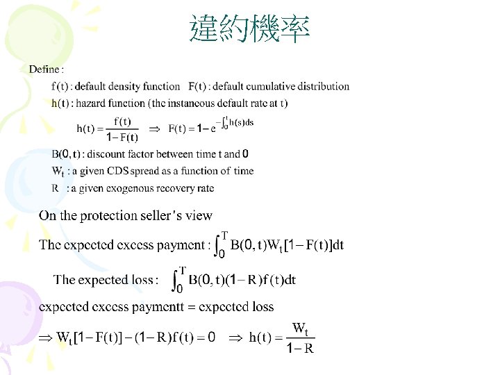 違約機率 