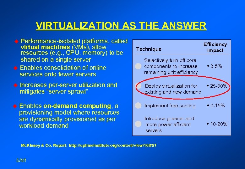 VIRTUALIZATION AS THE ANSWER Performance-isolated platforms, called virtual machines (VMs), allow resources (e. g.