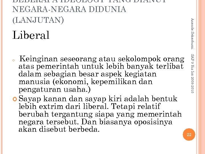 Liberal SAP 9 Bis Int 2009 -2010 Keinginan seseorang atau sekolompok orang atas pemerintah