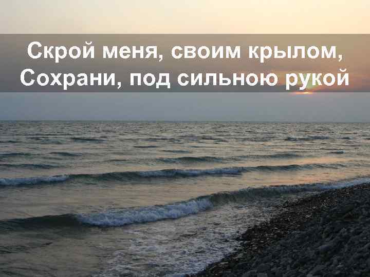 Скрой меня, своим крылом, Сохрани, под сильною рукой 
