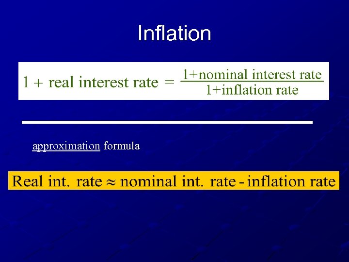 Inflation approximation formula 
