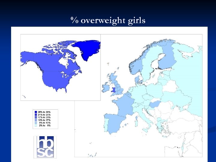 % overweight girls 