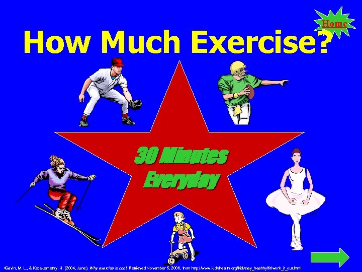 Home How Much Exercise? 30 Minutes Everyday • Gavin, M. L. , & Kecskemethy,