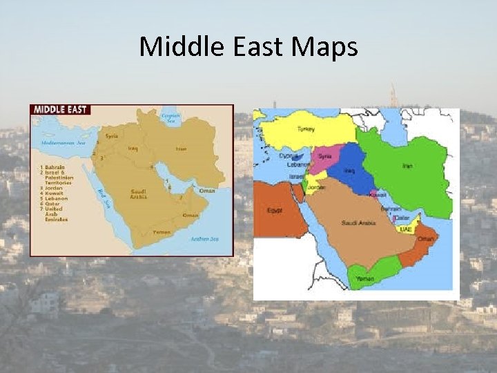 Middle East Maps 