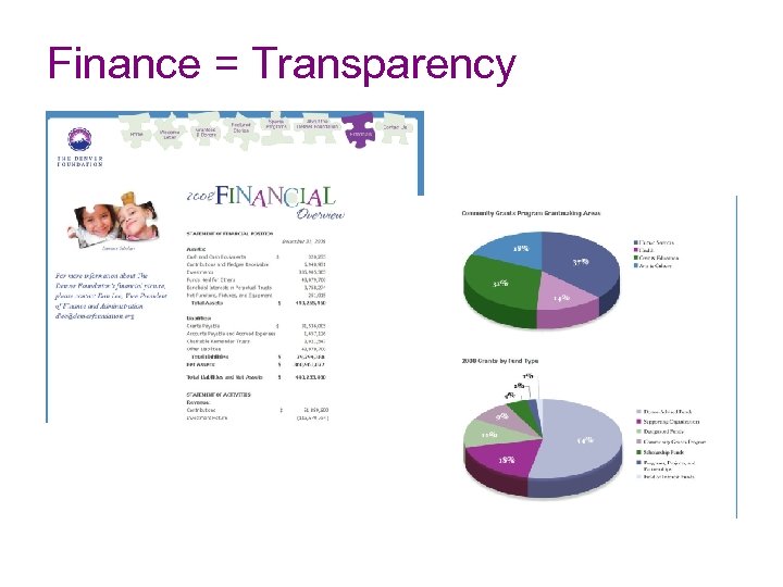 Finance = Transparency 