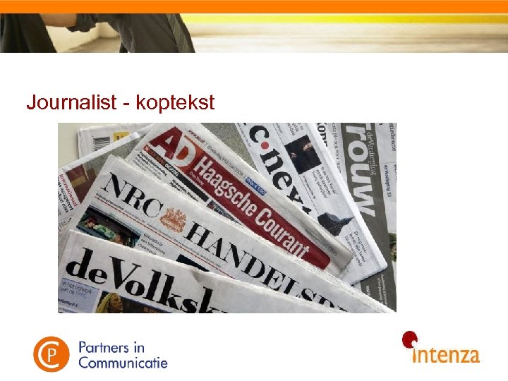 Journalist - koptekst 