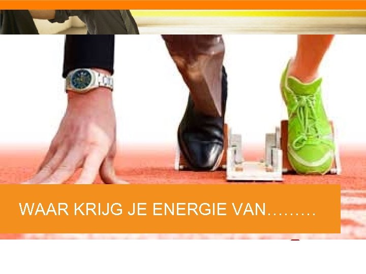 WAAR KRIJG JE ENERGIE VAN……… 