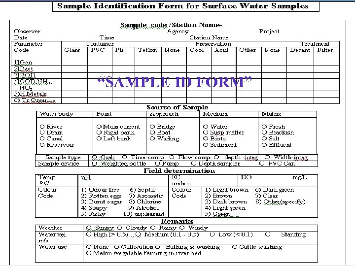 “SAMPLE ID FORM” 