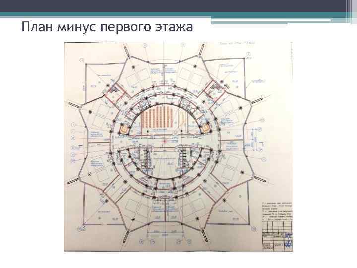 План минус первого этажа 