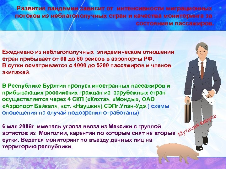 Развитие пандемии зависит от интенсивности миграционных потоков из неблагополучных стран и качества мониторинга за