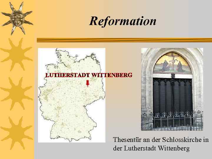 Reformation Thesentür an der Schlosskirche in der Lutherstadt Wittenberg 