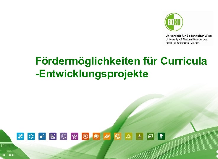 Fördermöglichkeiten für Curricula -Entwicklungsprojekte Workshop Finanzierung von Lehreprojekten 