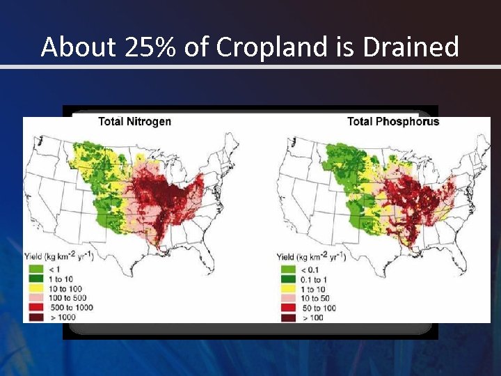 About 25% of Cropland is Drained 
