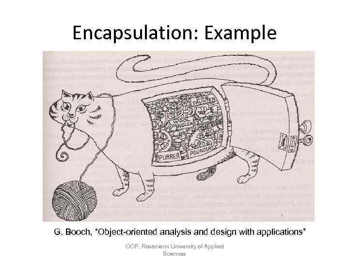 Encapsulation: Example G. Booch, “Object-oriented analysis and design with applications” OOP, Rovaniemi University of