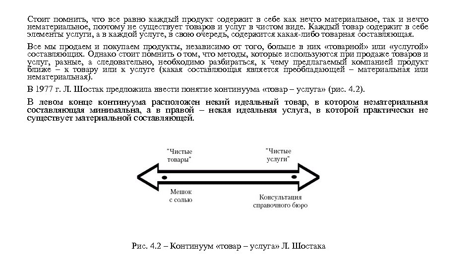 Стоит помнить, что все равно каждый продукт содержит в себе как нечто материальное, так