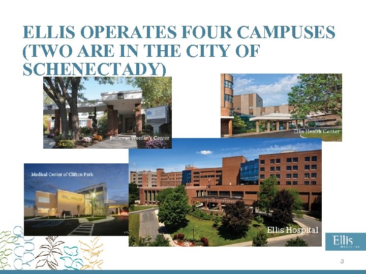 ELLIS OPERATES FOUR CAMPUSES (TWO ARE IN THE CITY OF SCHENECTADY) 3 