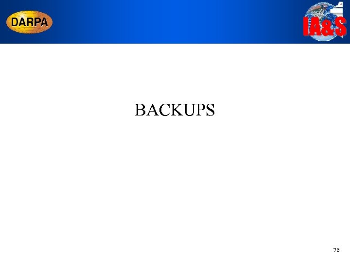 IA&S BACKUPS 76 
