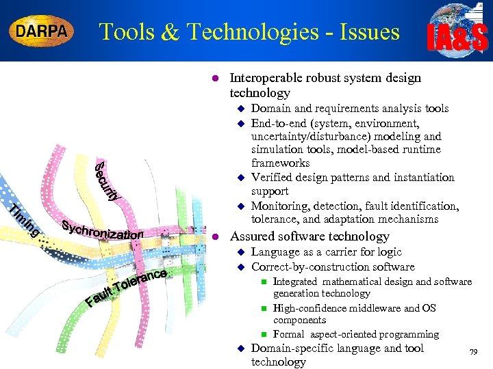 Tools & Technologies - Issues l Interoperable robust system design technology u u u