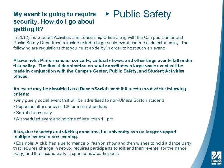 My event is going to require security. How do I go about getting it?