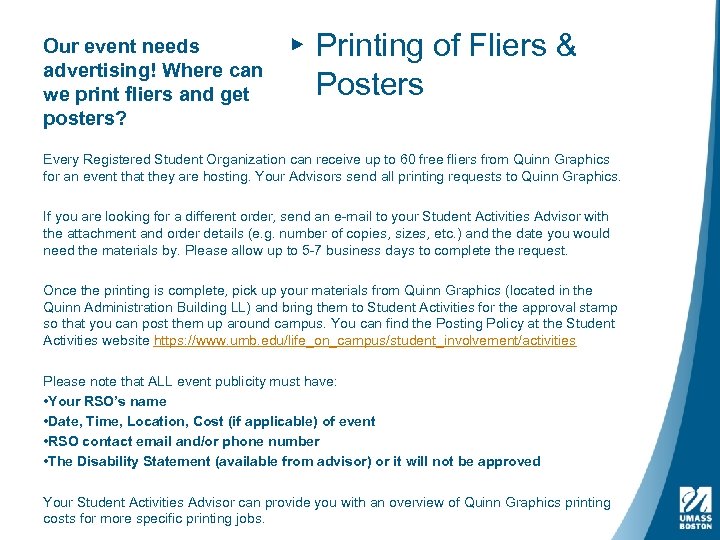 Our event needs advertising! Where can we print fliers and get posters? ▸ Printing