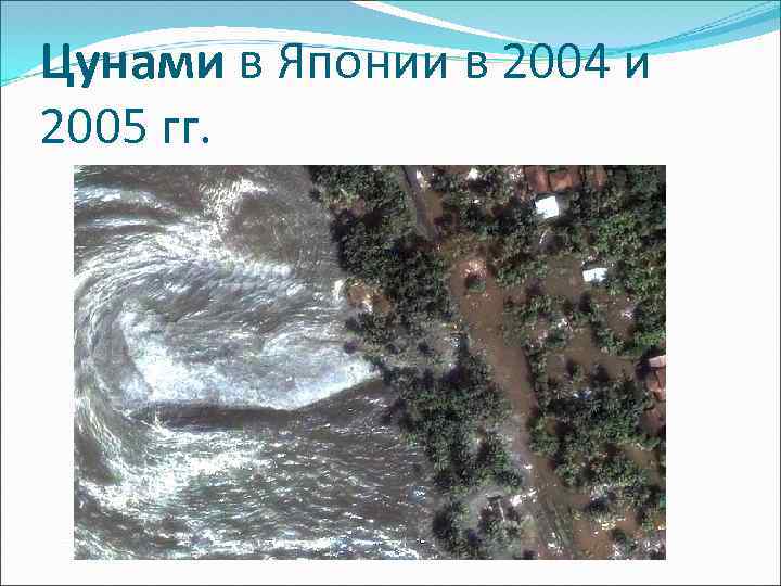 Цунами в Японии в 2004 и 2005 гг. 