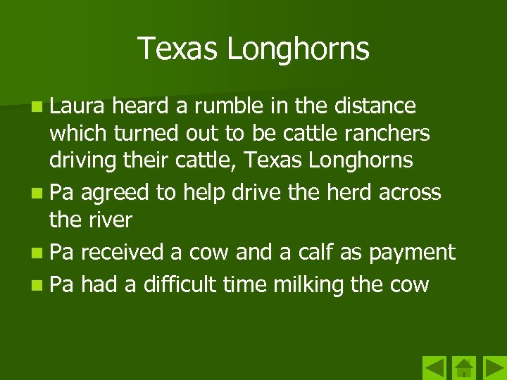 Texas Longhorns n Laura heard a rumble in the distance which turned out to