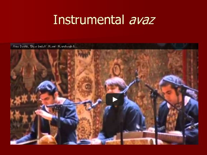 Instrumental avaz 