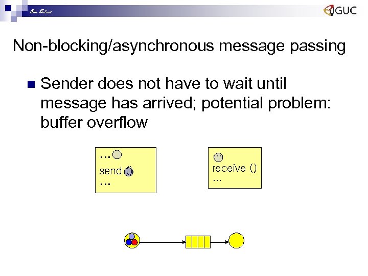 Amr Talaat Non-blocking/asynchronous message passing n Sender does not have to wait until message