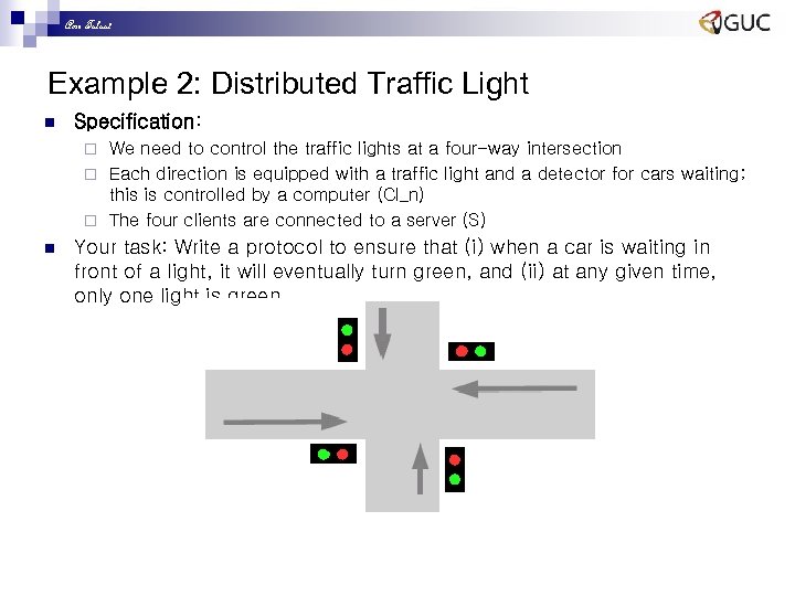 Amr Talaat Example 2: Distributed Traffic Light n Specification: We need to control the