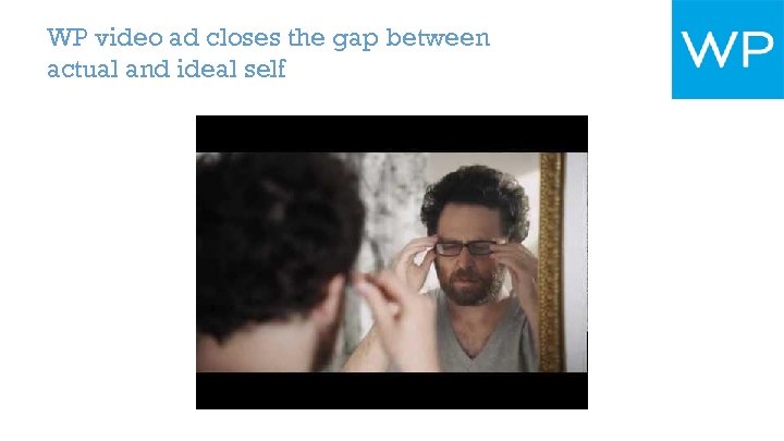 WP video ad closes the gap between actual and ideal self 