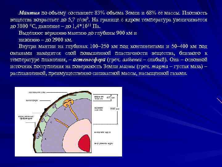 Мантия полость это пространство