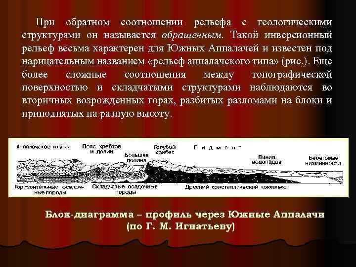 При обратном соотношении рельефа с геологическими структурами он называется обращенным. Такой инверсионный рельеф весьма