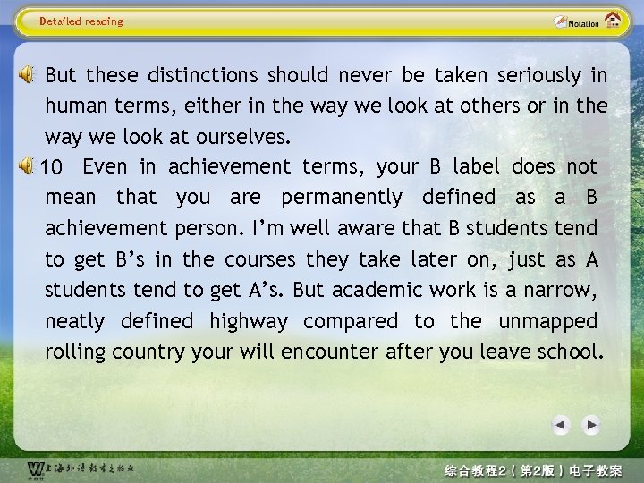 Detailed reading But these distinctions should never be taken seriously in human terms, either