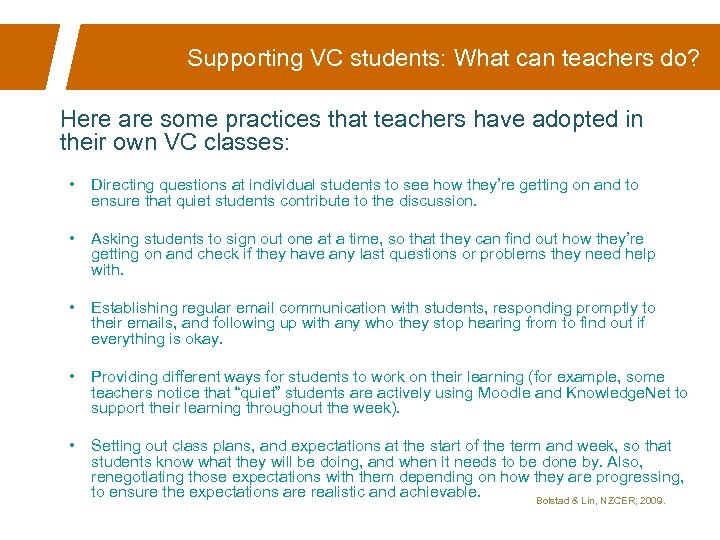 Supporting VC students: What can teachers do? Here are some practices that teachers have