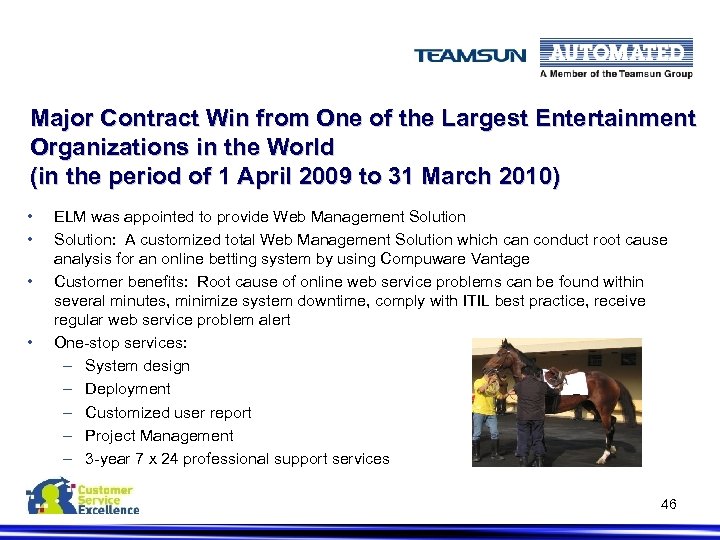 Major Contract Win from One of the Largest Entertainment Organizations in the World (in