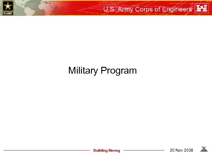 Military Program Building Strong 20 Nov 2008 