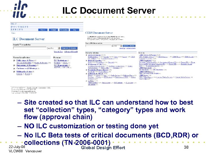 ILC Document Server – Site created so that ILC can understand how to best