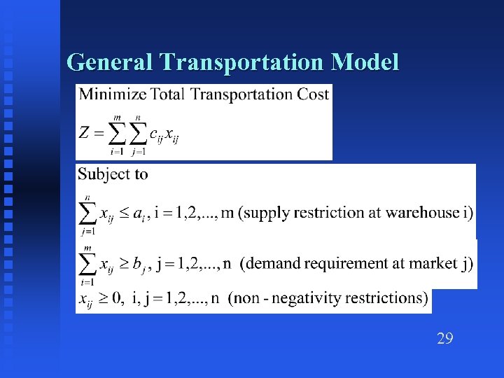 General Transportation Model 29 